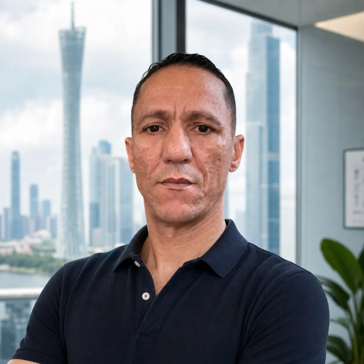 The founder, Ahmed Zaki Boumalit, in Guangzhou